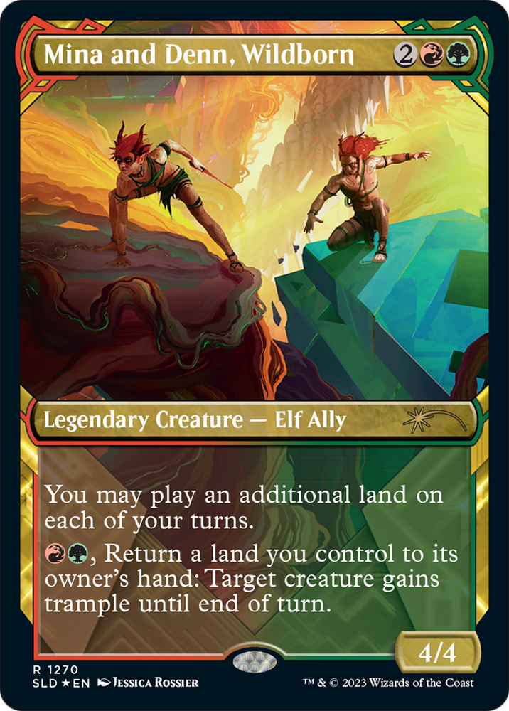 Mina and Denn, Wildborn (Halo Foil) [Secret Lair Drop Series] Magic: The Gathering