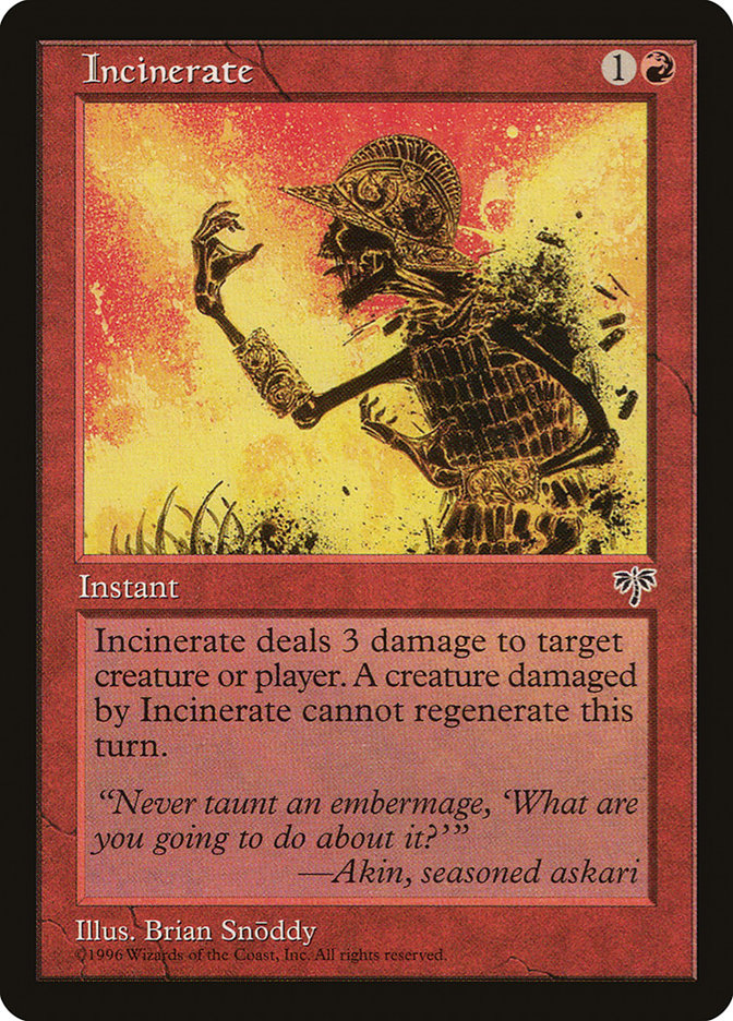 Incinerate [Mirage] Magic: The Gathering