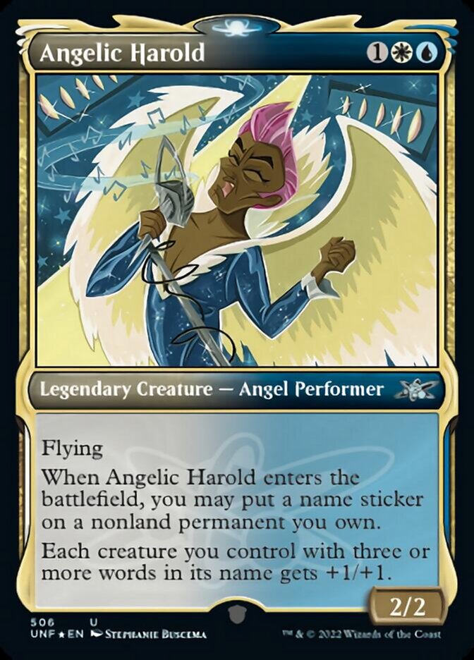 Angelic Harold (Showcase) (Galaxy Foil) [Unfinity] Magic: The Gathering