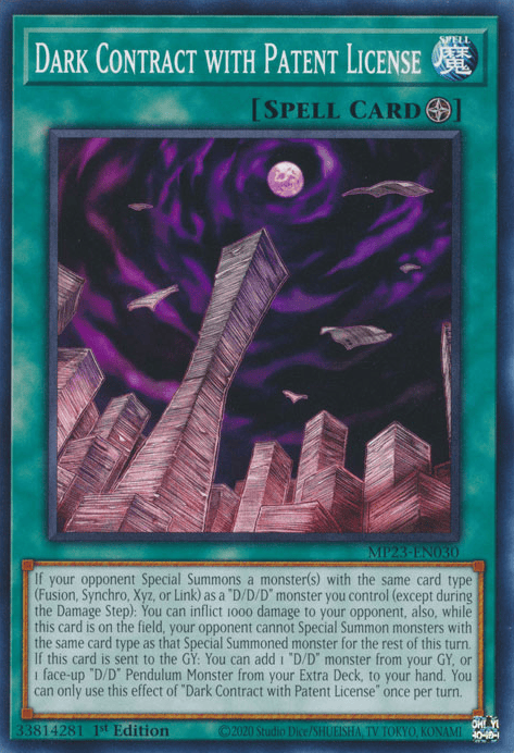 Dark Contract with Patent License [MP23-EN030] Common - Yugioh Cards For Your TCG Needs!