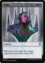 Professor Dellian Fel // Pest (0008) Double-Sided Token [Secrets of Strixhaven Tokens]