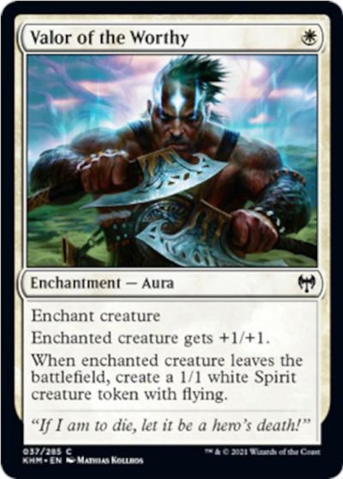 Valor of the Worthy [Kaldheim] Magic: The Gathering