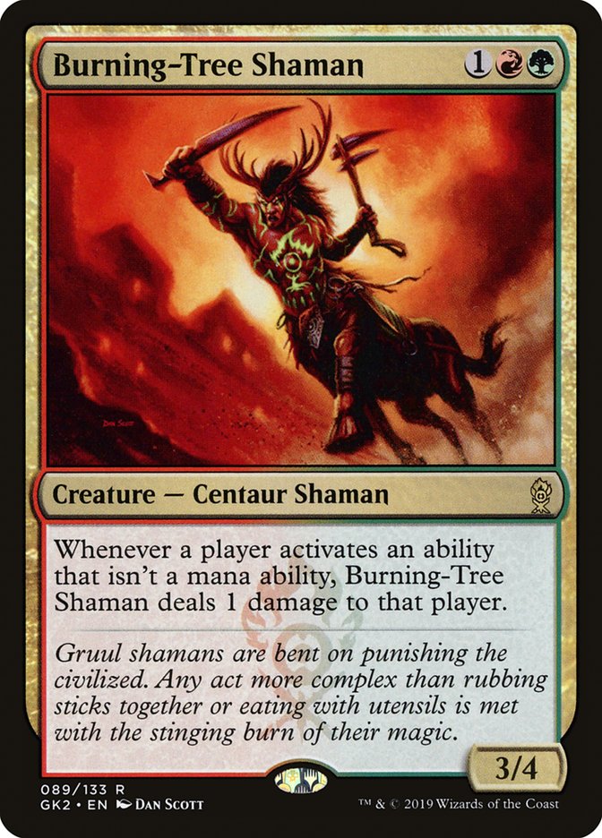 Burning-Tree Shaman [Ravnica Allegiance Guild Kit] Magic: The Gathering