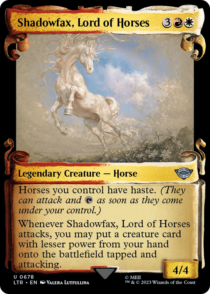 Shadowfax, Lord of Horses [The Lord of the Rings: Tales of Middle-Earth Showcase Scrolls] Magic: The Gathering
