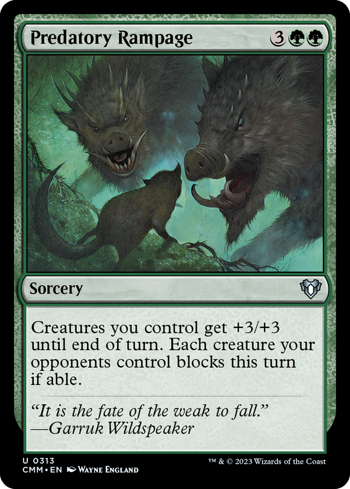 Predatory Rampage [Commander Masters] Magic: The Gathering