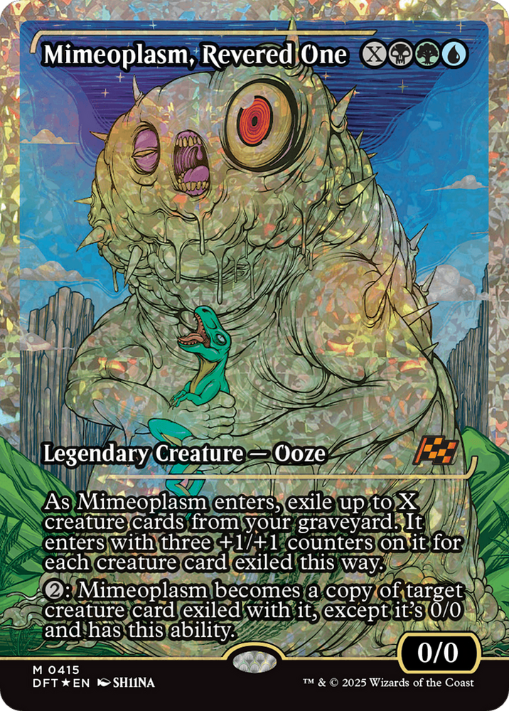 Mimeoplasm, Revered One (Showcase) (Fracture Foil) [Aetherdrift] Magic: The Gathering