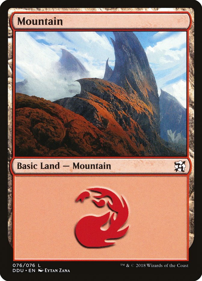 Mountain (76) [Duel Decks: Elves vs. Inventors] Magic: The Gathering