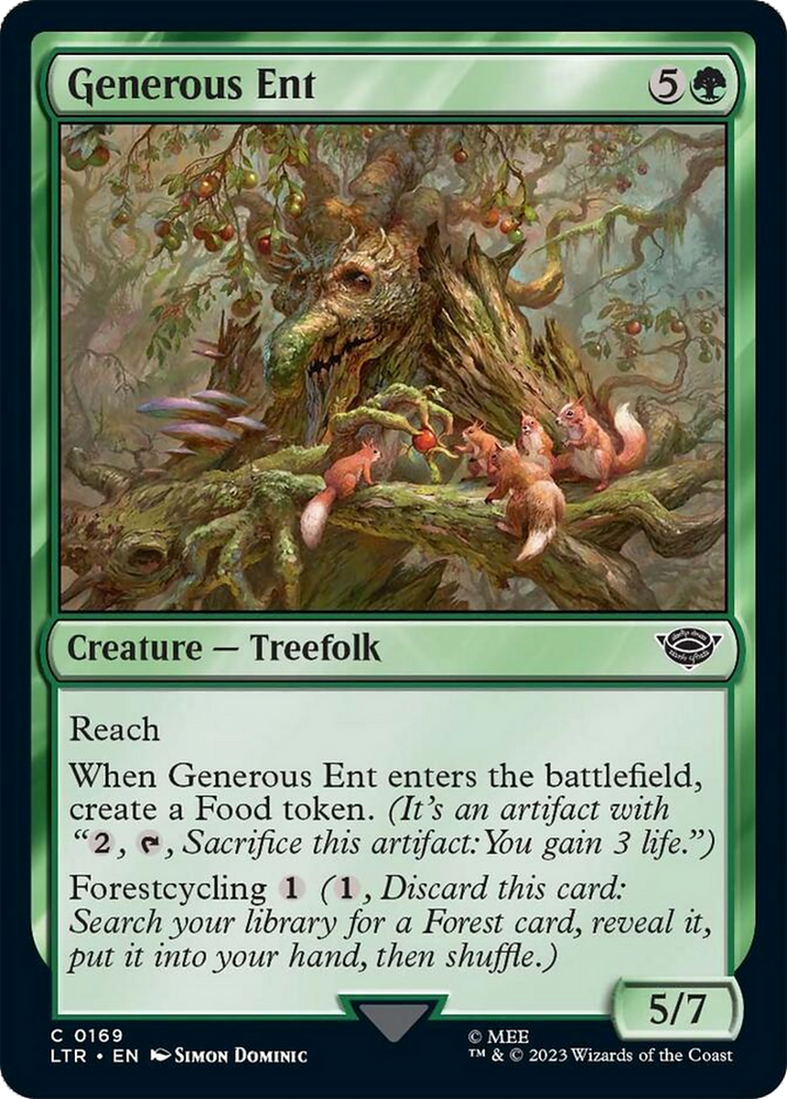 Generous Ent [The Lord of the Rings: Tales of Middle-Earth] Magic: The Gathering