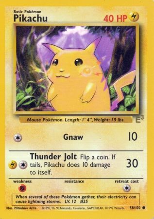 Pikachu (58/102) (E3 Stamped Promo) [Miscellaneous Cards] Pokémon
