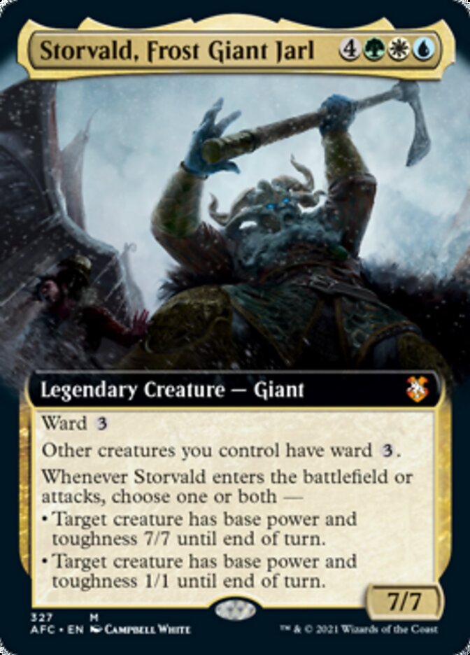 Storvald, Frost Giant Jarl (Extended Art) [Dungeons & Dragons: Adventures in the Forgotten Realms Commander] Magic: The Gathering