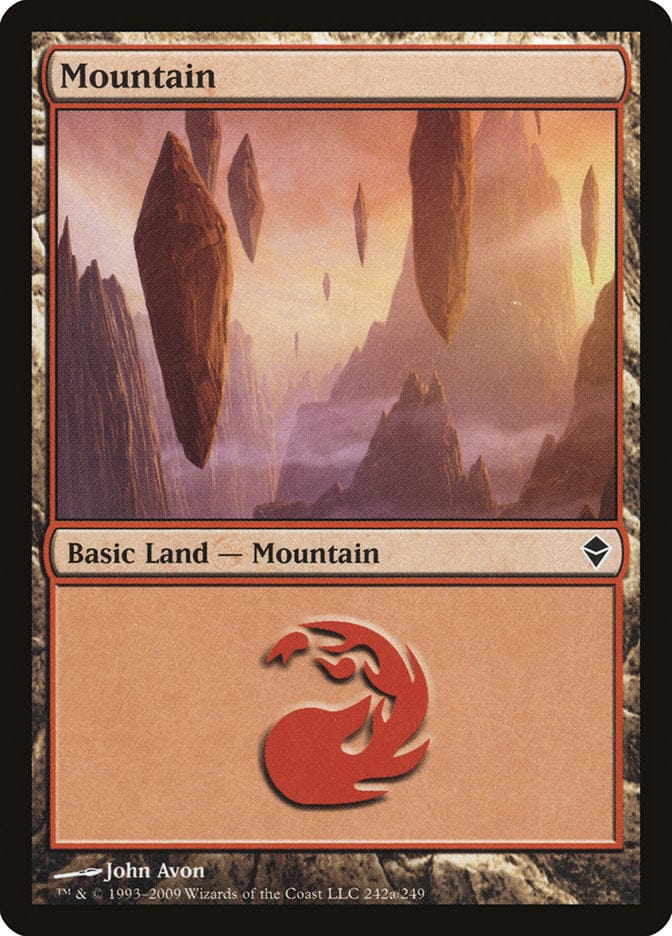 Mountain (242a) [Zendikar] Magic: The Gathering