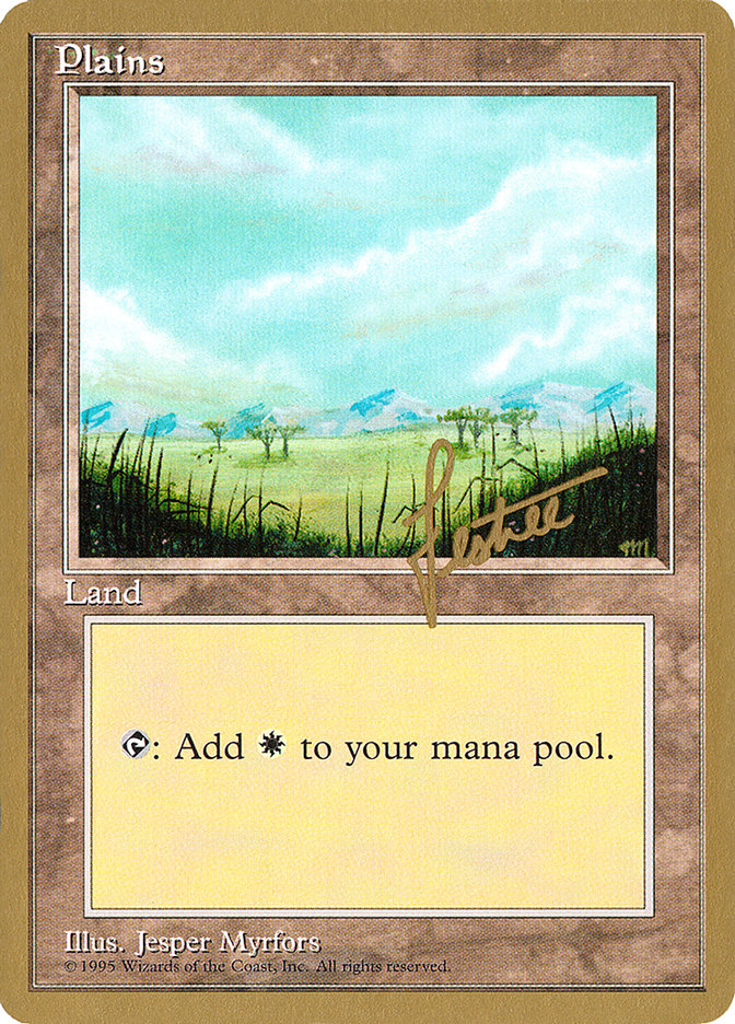 Plains (bl365) (Bertrand Lestree) [Pro Tour Collector Set] Magic: The Gathering