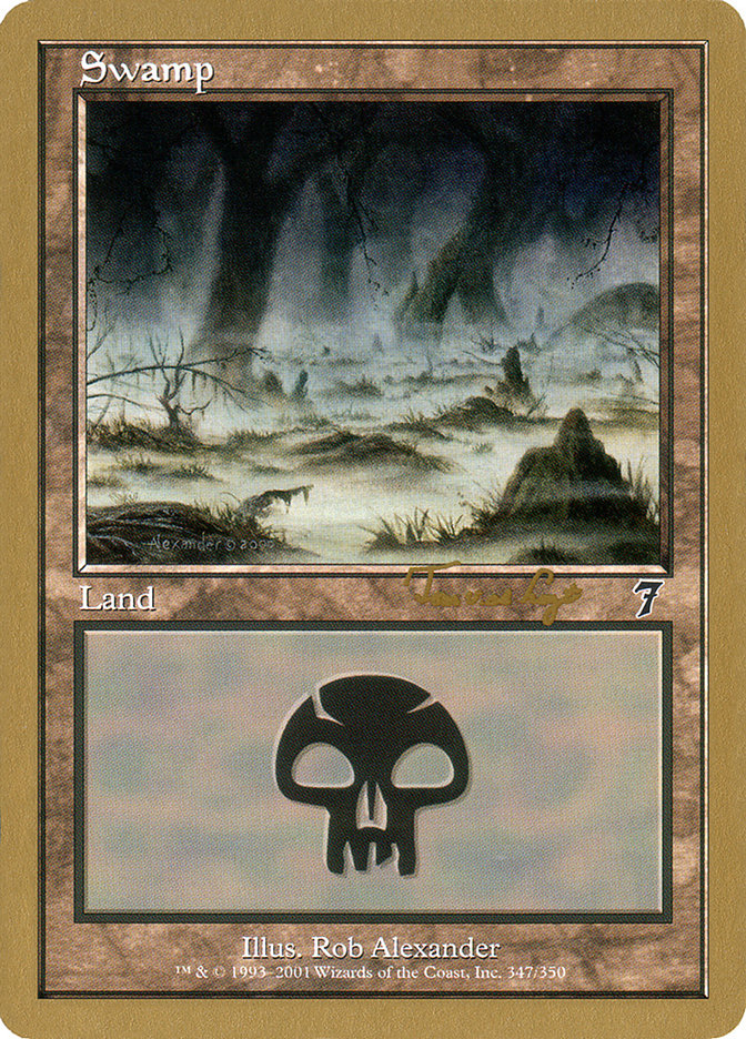Swamp (tvdl347) (Tom van de Logt) [World Championship Decks 2001] Magic: The Gathering