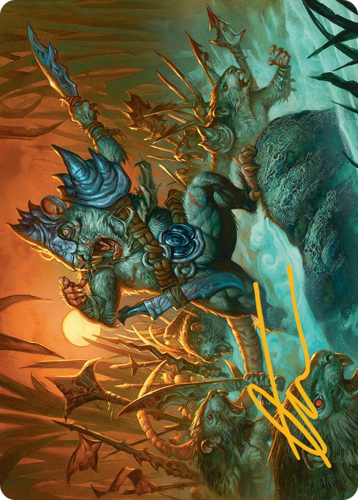 Persistent Marshstalker Art Card (Gold-Stamped Signature) [Bloomburrow Art Series] Magic: The Gathering