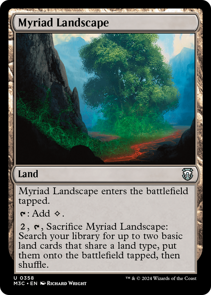 Myriad Landscape (Ripple Foil) [Modern Horizons 3 Commander] Magic: The Gathering