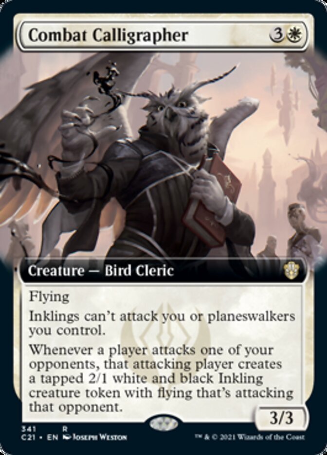 Combat Calligrapher (Extended Art) [Commander 2021] Magic: The Gathering