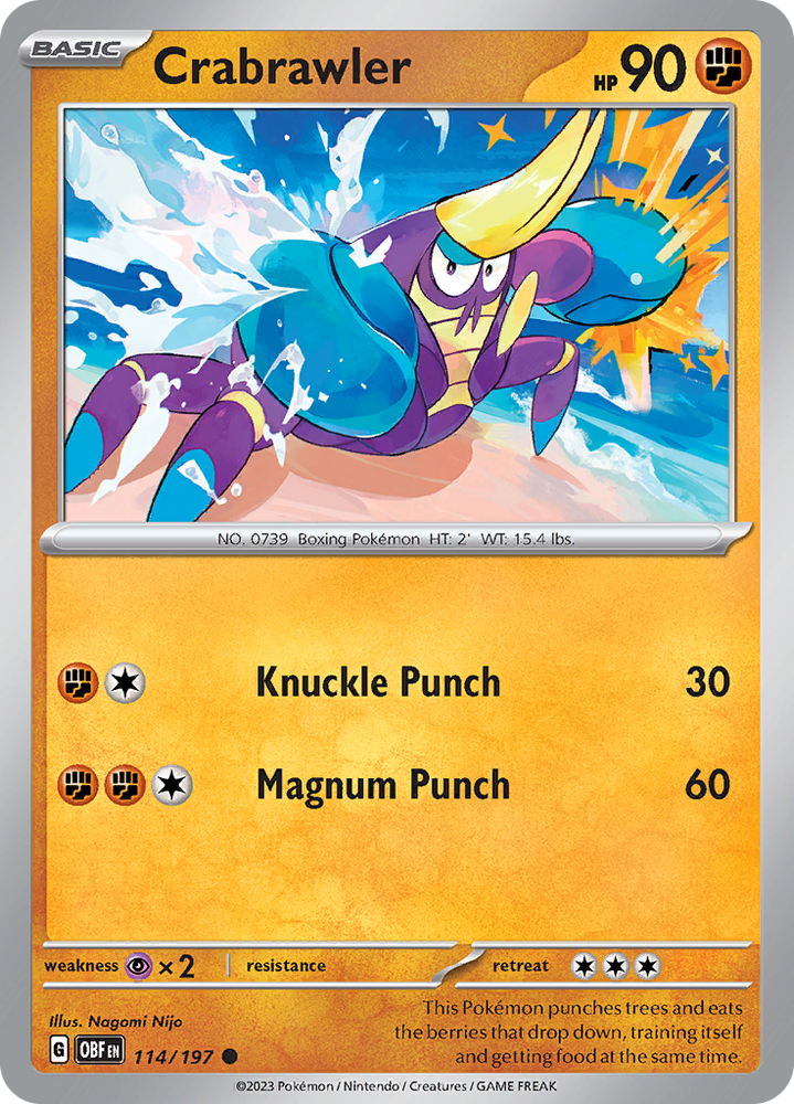 Crabrawler (114/197) [Scarlet & Violet: Obsidian Flames] Pokémon