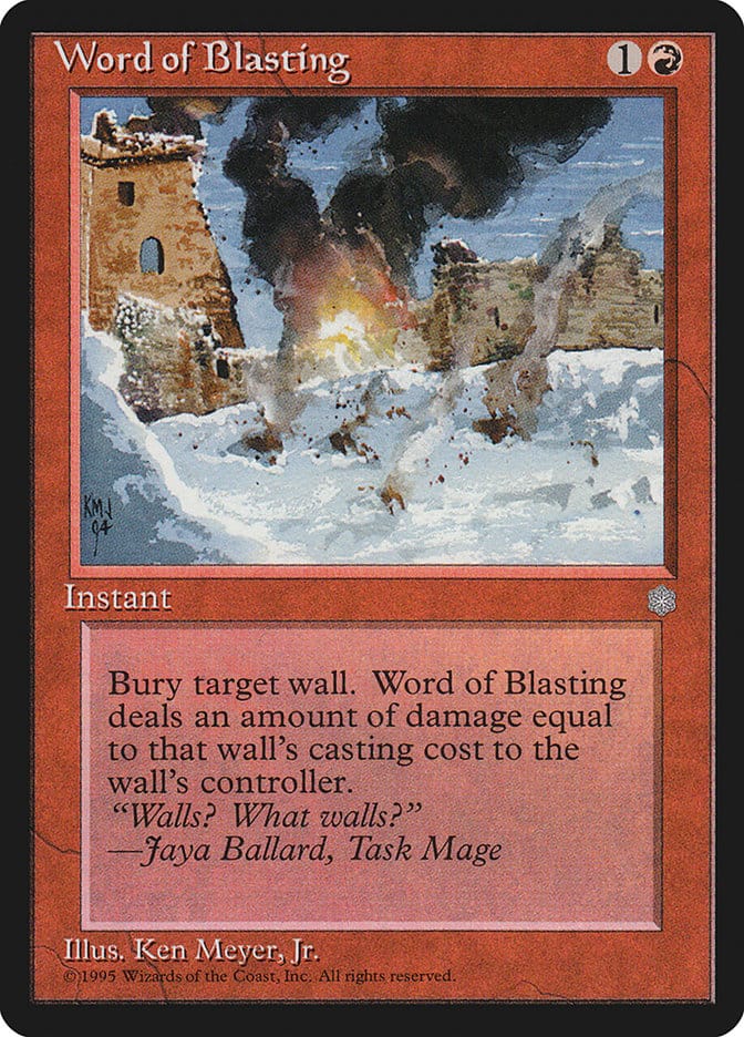 Word of Blasting [Ice Age] Magic: The Gathering
