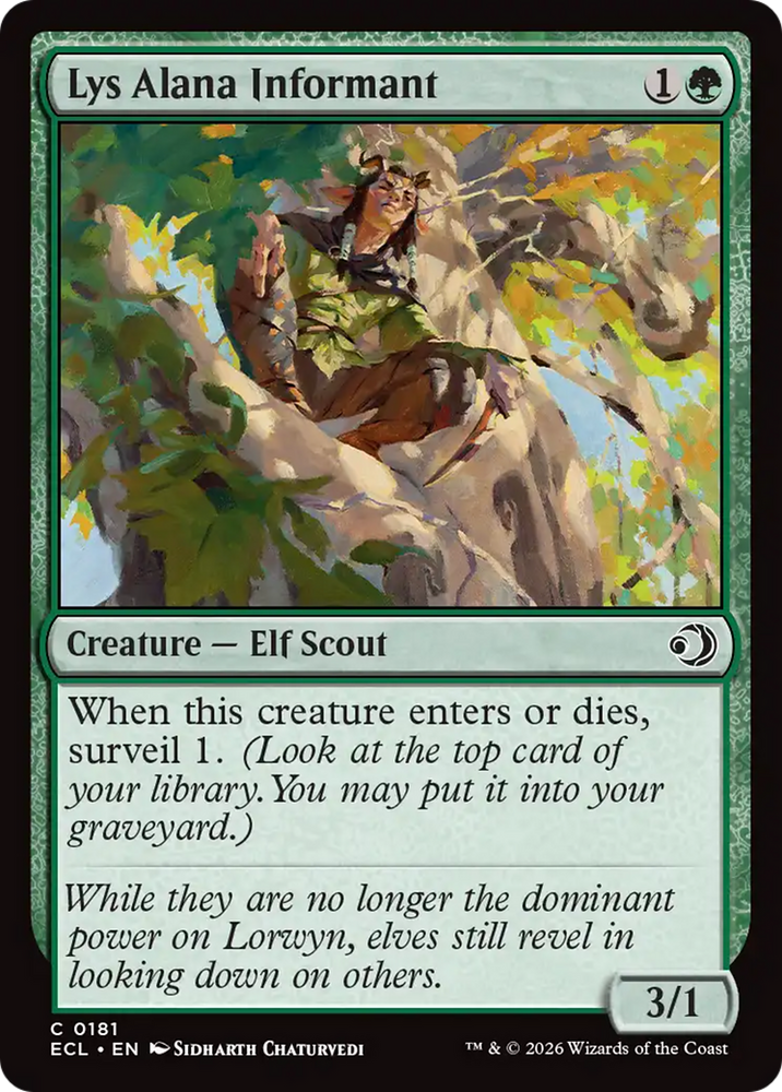 Lys Alana Informant [Lorwyn Eclipsed] Magic: The Gathering