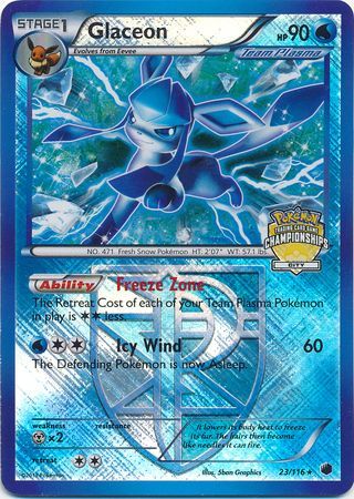 Glaceon (23/116) (City Championship Promo) [Black & White: Plasma Freeze] Pokémon
