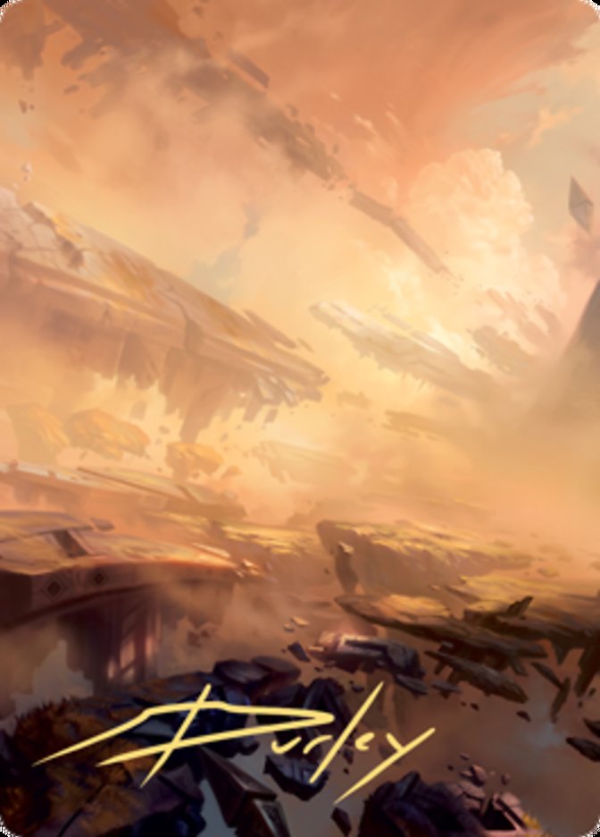 Plains 1 Art Card (Gold-Stamped Signature) [Zendikar Rising Art Series] Magic: The Gathering