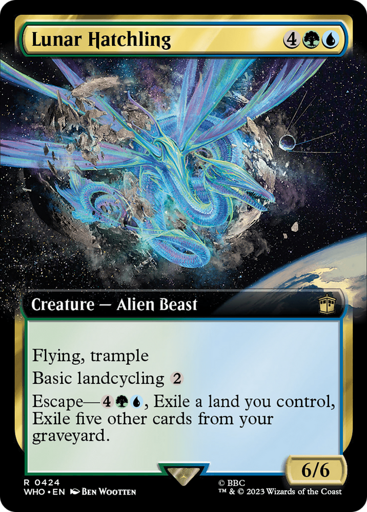 Lunar Hatchling (Extended Art) [Doctor Who] Magic: The Gathering