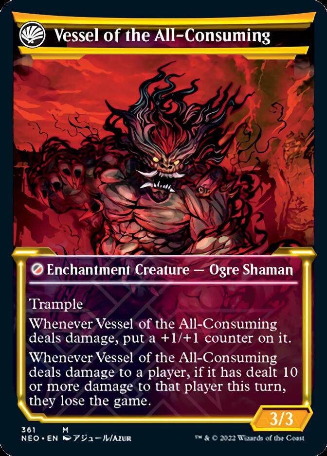 Hidetsugu Consumes All // Vessel of the All-Consuming (Showcase Soft Glow) [Kamigawa: Neon Dynasty] Magic: The Gathering