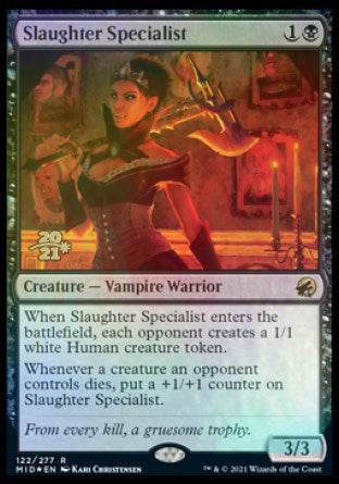 Slaughter Specialist [Innistrad: Midnight Hunt Prerelease Promos] Magic: The Gathering