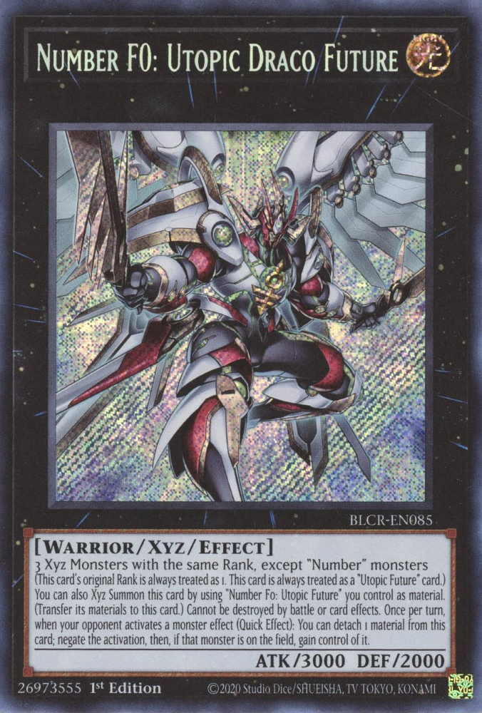 Number F0: Utopic Draco Future [BLCR-EN085] Secret Rare - Yugioh Cards For Your TCG Needs!