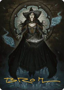 Tasha, the Witch Queen Art Card (76) (Gold-Stamped Signature) [Commander Legends: Battle for Baldur's Gate Art Series] Magic: The Gathering