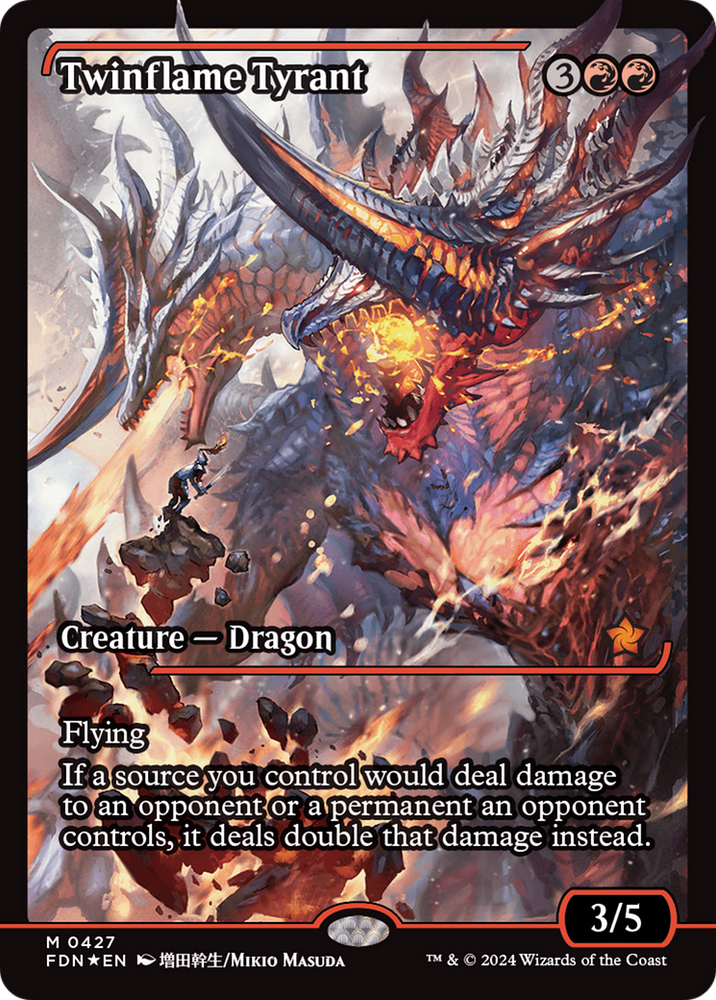 Twinflame Tyrant (Showcase) [Foundations] Magic: The Gathering