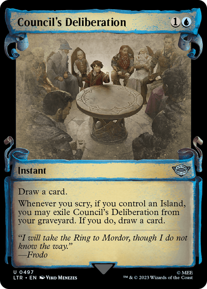 Council's Deliberation [The Lord of the Rings: Tales of Middle-Earth Showcase Scrolls] Magic: The Gathering