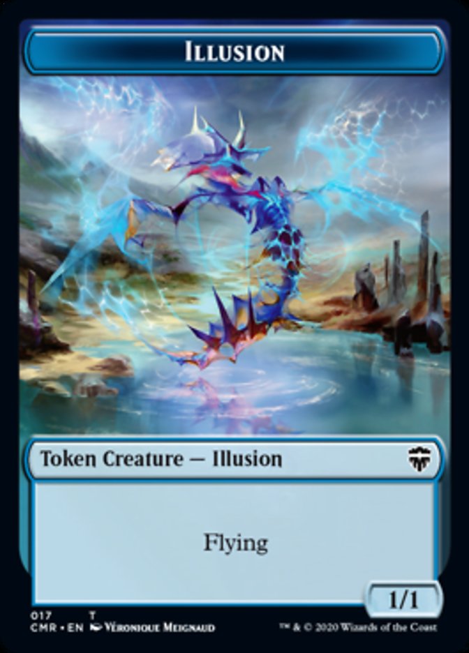 Illusion // Saproling Double-Sided Token [Commander Legends Tokens] Magic: The Gathering