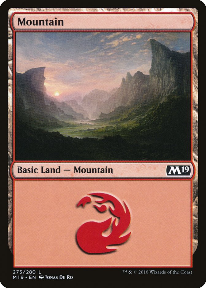Mountain (275) [Core Set 2019] Magic: The Gathering