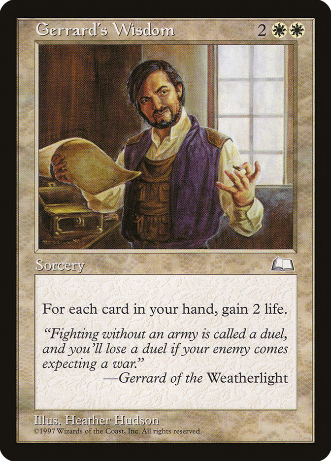 Gerrard's Wisdom [Weatherlight] Magic: The Gathering