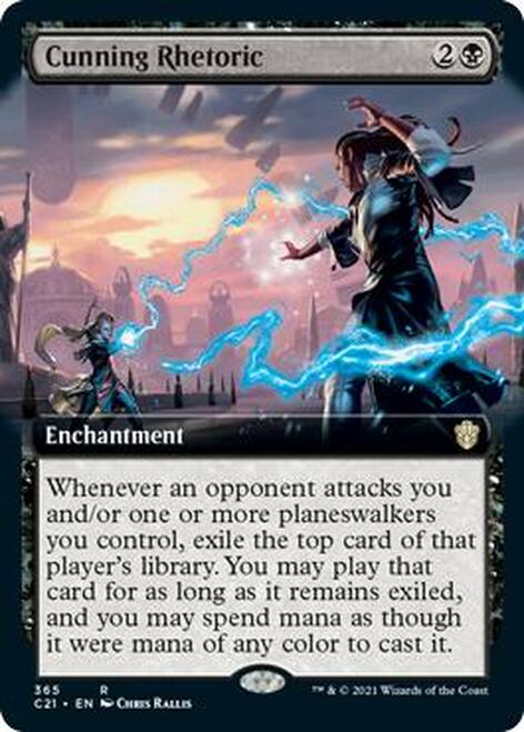 Cunning Rhetoric (Extended Art) [Commander 2021] Magic: The Gathering