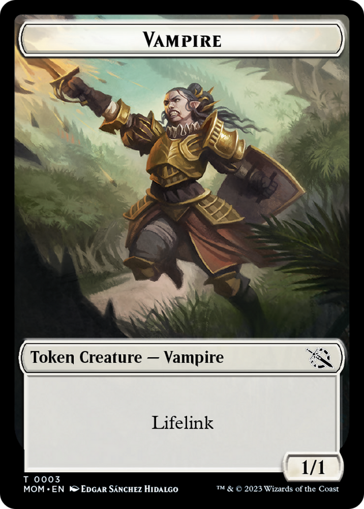 Warrior // Vampire Double-Sided Token [March of the Machine Tokens] Magic: The Gathering