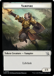 Warrior // Vampire Double-Sided Token [March of the Machine Tokens] Magic: The Gathering