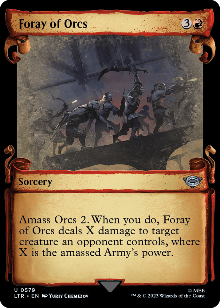 Foray of Orcs [The Lord of the Rings: Tales of Middle-Earth Showcase Scrolls] Magic: The Gathering