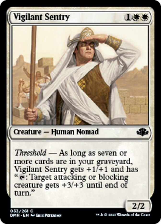 Vigilant Sentry [Dominaria Remastered] Magic: The Gathering