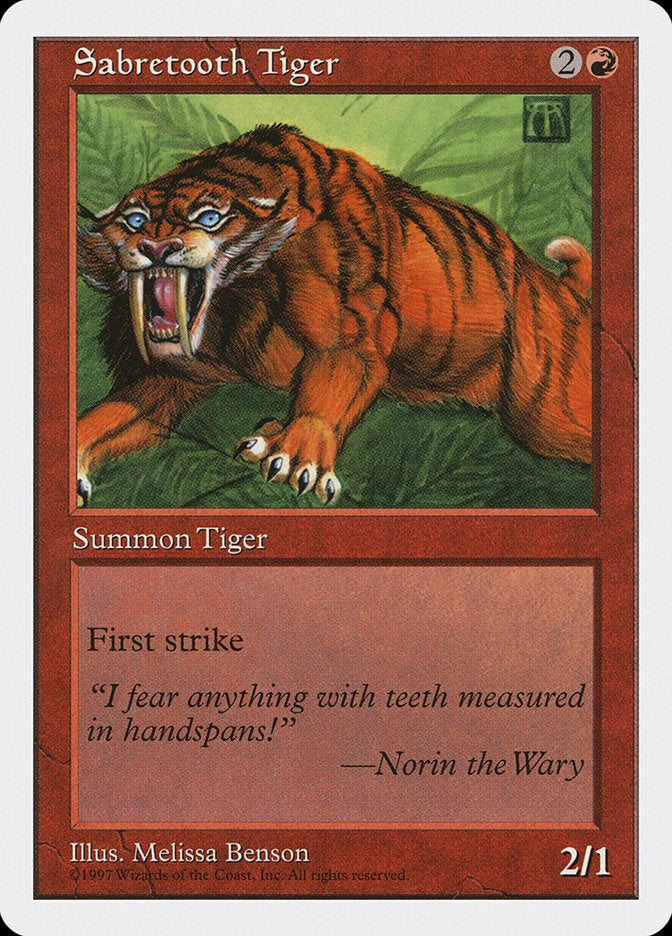 Sabretooth Tiger [Fifth Edition] Magic: The Gathering