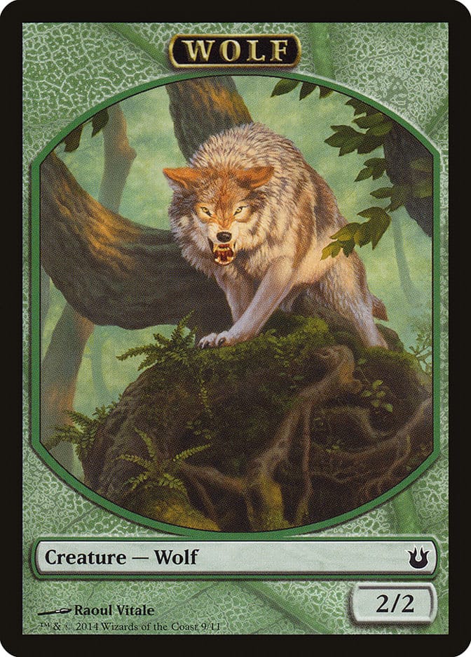 Wolf Token [Born of the Gods Tokens] Magic: The Gathering