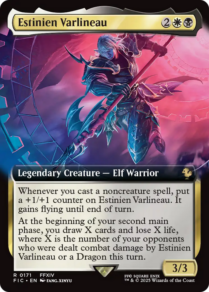 Estinien Varlineau (Extended Art) [FINAL FANTASY Commander] Magic: The Gathering
