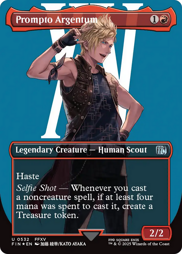 Prompto Argentum (Borderless) [FINAL FANTASY] Magic: The Gathering
