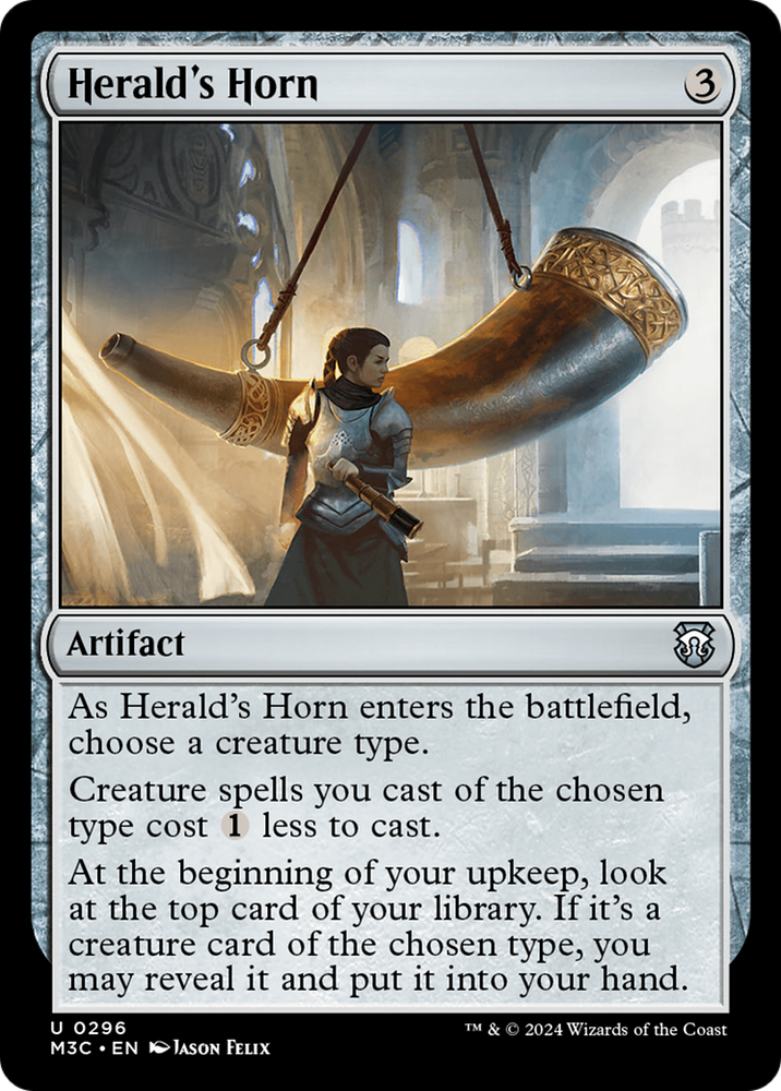 Herald's Horn (Ripple Foil) [Modern Horizons 3 Commander] Magic: The Gathering