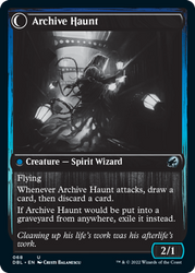 Overwhelmed Archivist // Archive Haunt [Innistrad: Double Feature] Magic: The Gathering
