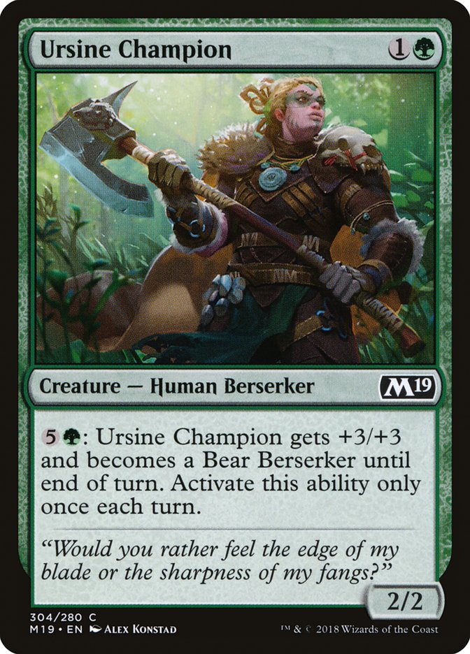 Ursine Champion [Core Set 2019] Magic: The Gathering
