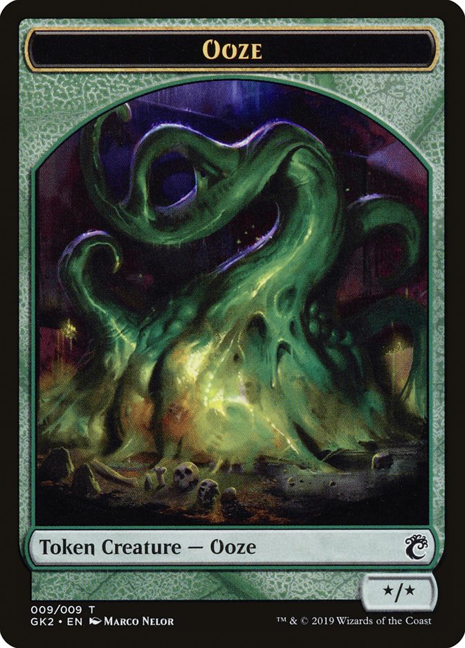 Ooze // Frog Lizard Double-Sided Token [Ravnica Allegiance Guild Kit Tokens] Magic: The Gathering