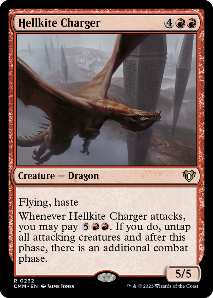 Hellkite Charger (Foil Etched) [Commander Masters] Magic: The Gathering