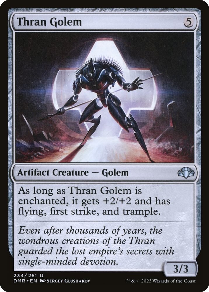 Thran Golem [Dominaria Remastered] Magic: The Gathering